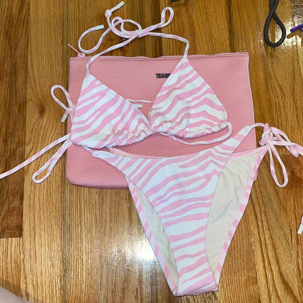 PINK ZEBRA TRIANGL BIKINI